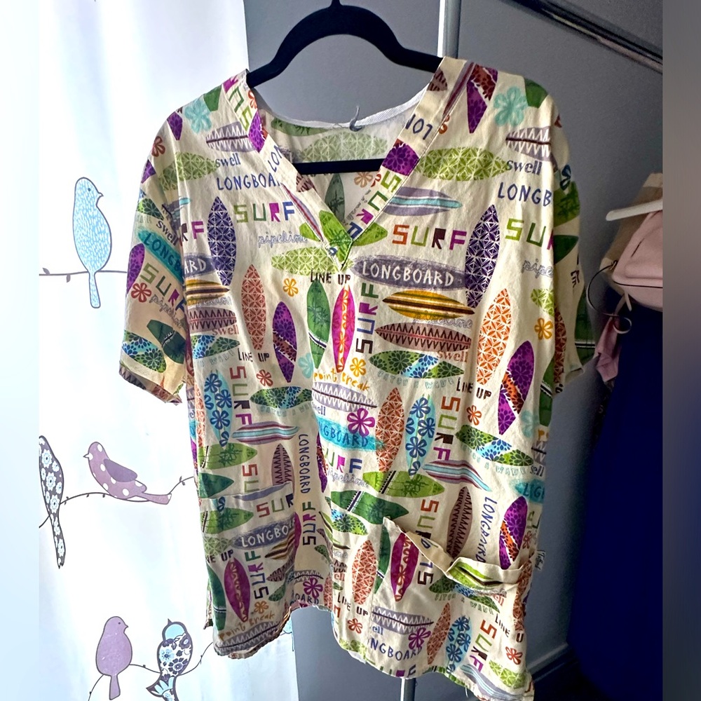 Hospital SURF PRINT SCRUBS sz XL